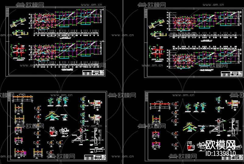 新中式样板房cad施工图下载（渲染图5）