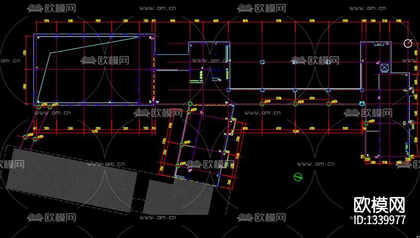 某小学五层建筑平立剖面cad节点图下载（渲染图9）