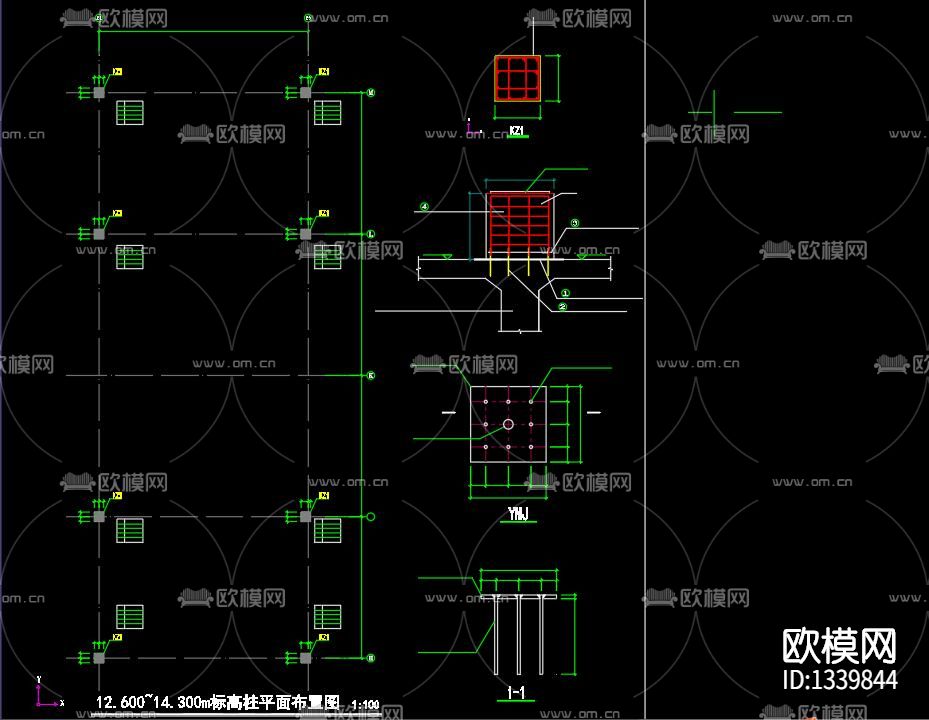 工业园钢结构cad施工图下载（渲染图6）
