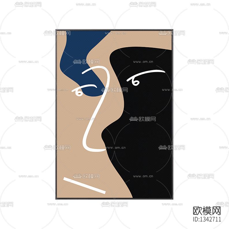 现代轻奢抽象画下载