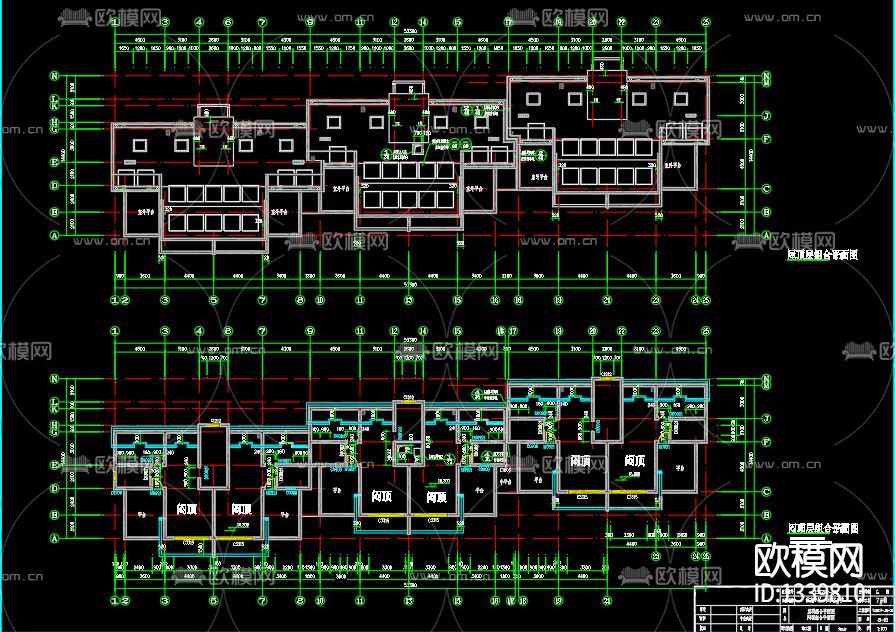 新中式样板房cad施工图下载（渲染图6）