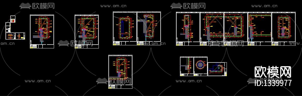 某小学五层建筑平立剖面cad节点图下载（渲染图6）