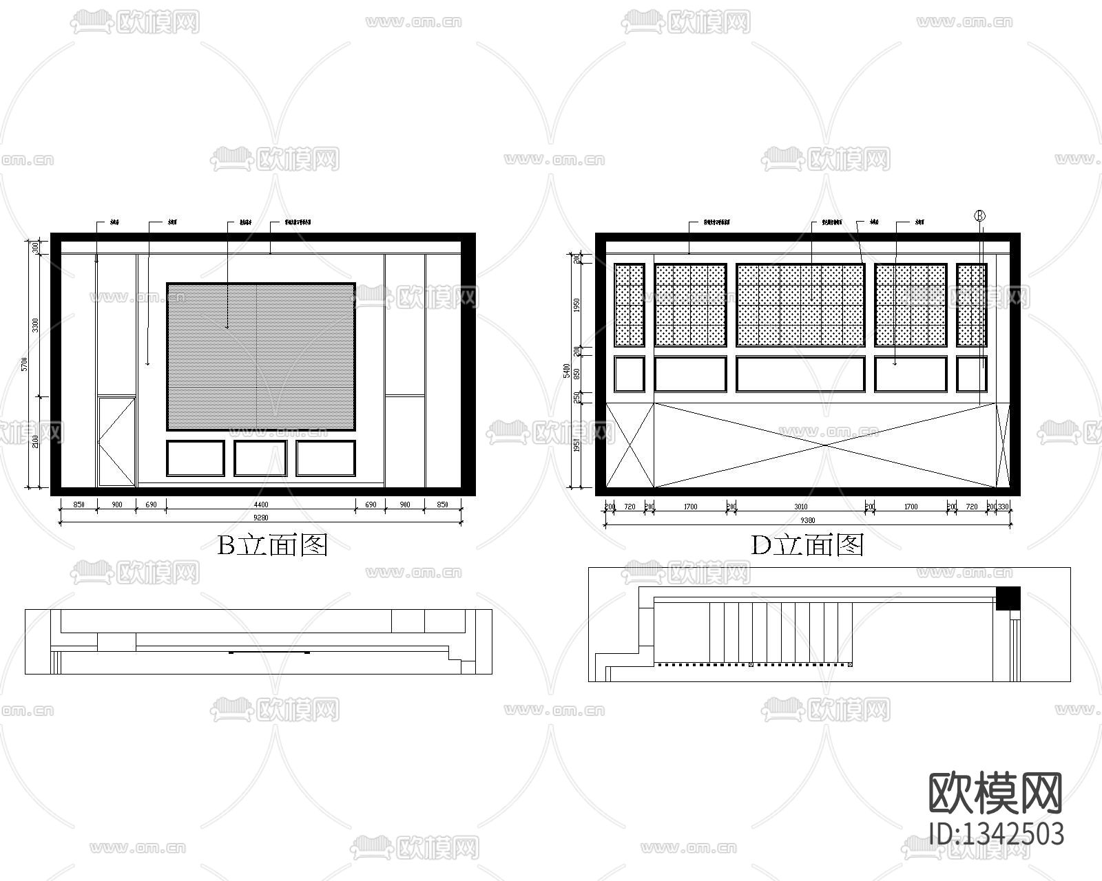 电影院放映厅cad施工图下载（渲染图5）