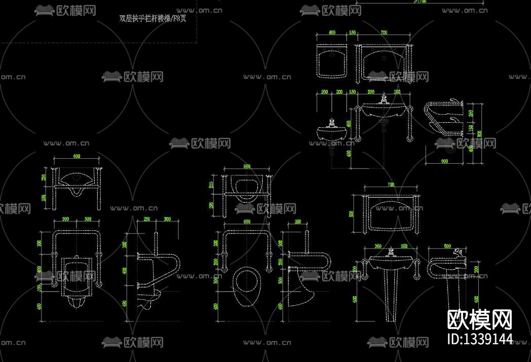2020动态块无障碍设施轮椅cad图库