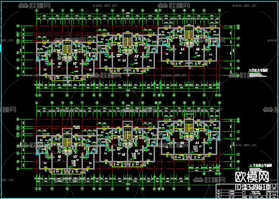 新中式样板房cad施工图下载（渲染图1）