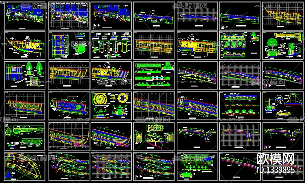 城市道路景观cad施工图下载（渲染图8）