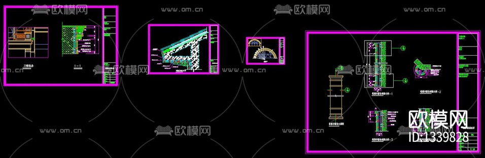 歐式建筑外墻cad施工圖下載(渲染圖7)