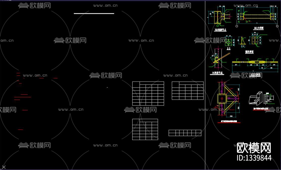 工业园钢结构cad施工图下载（渲染图4）