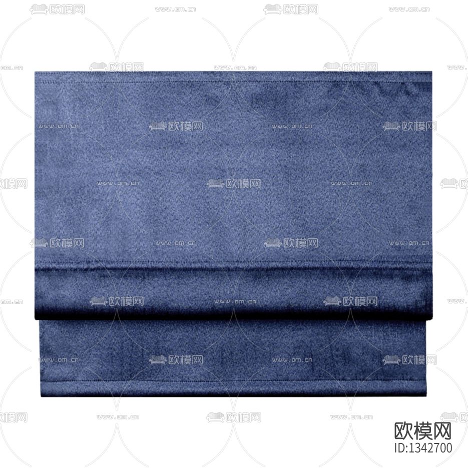 现代简约蓝色布艺卷帘