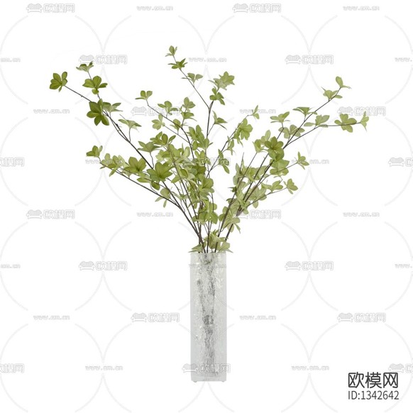 现代简约玻璃花瓶摆放花艺下载