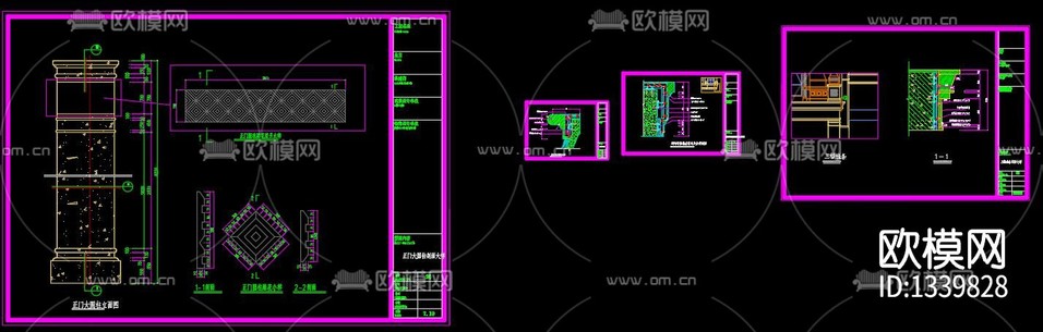 歐式建筑外墻cad施工圖下載(渲染圖6)