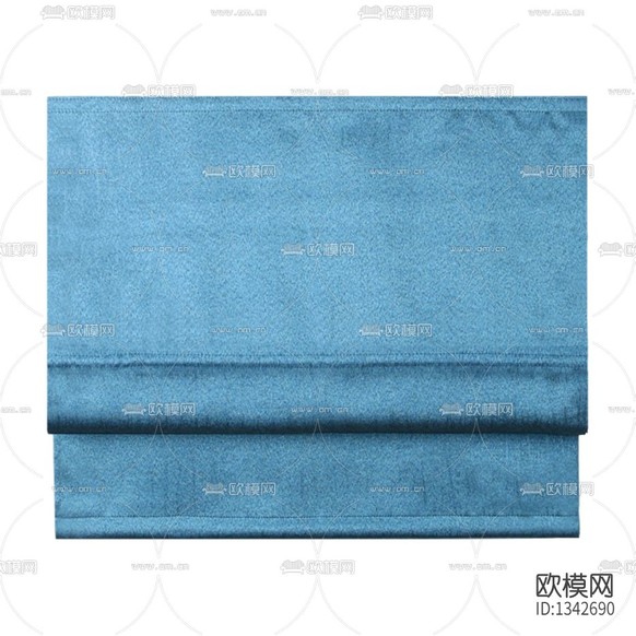 现代简约蓝色布艺卷帘下载
