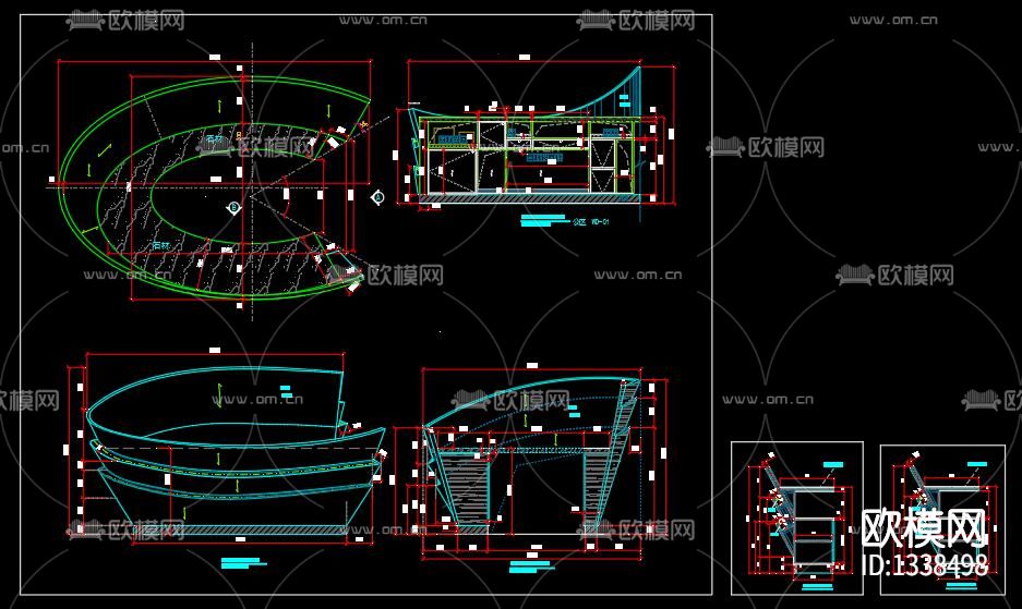 服务台cad图库下载（渲染图4）