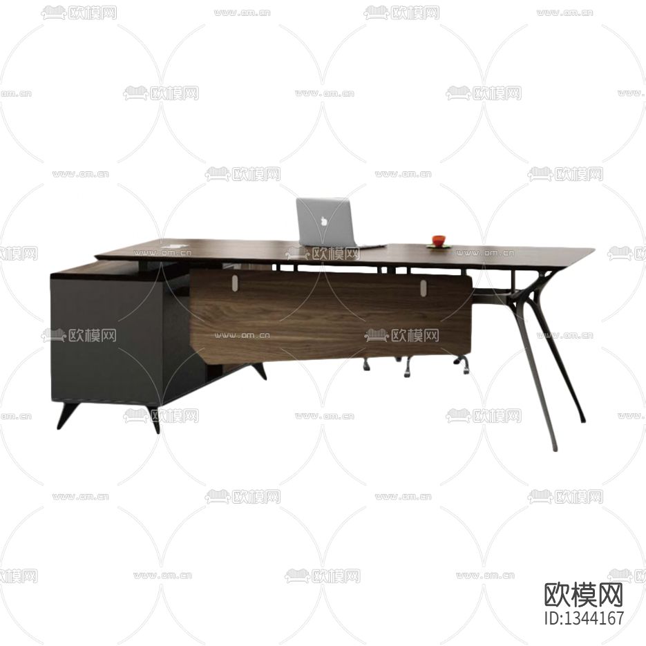 现代简约实木金属办公桌