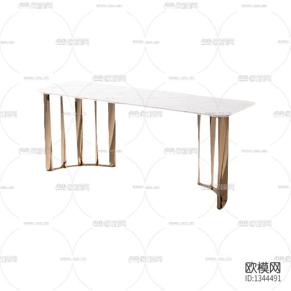 现代轻奢金属大理石吧台