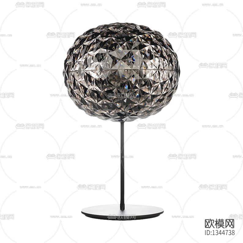 现代轻奢创意金属台灯下载（渲染图1）