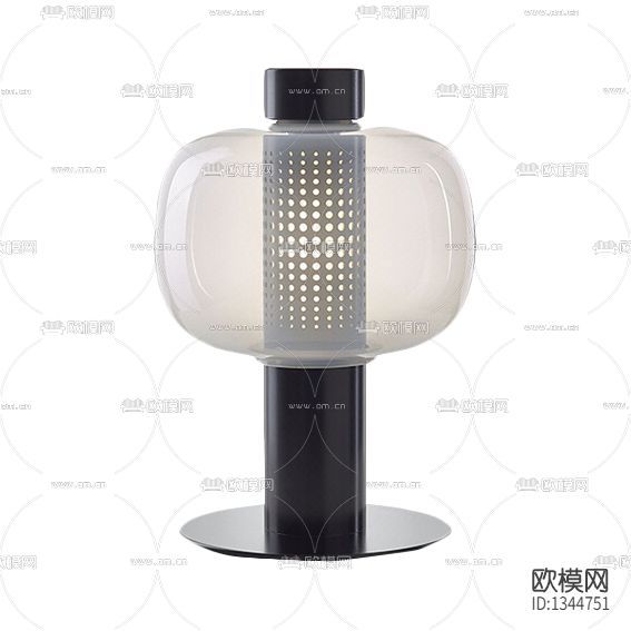 现代极简创意金属玻璃台灯下载