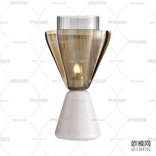 现代极简创意金属玻璃台灯下载