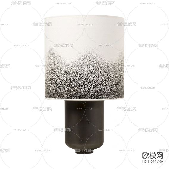 新中式简约黑白金属台灯下载