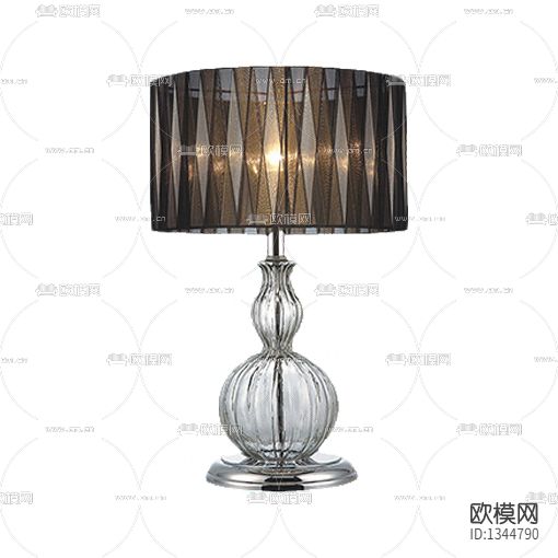 现代轻奢水晶金属台灯下载