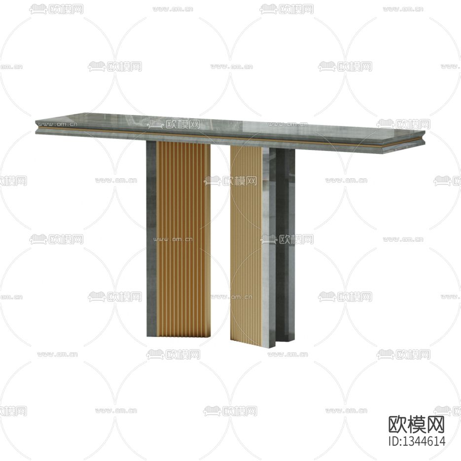 现代轻奢金属大理石玄关台