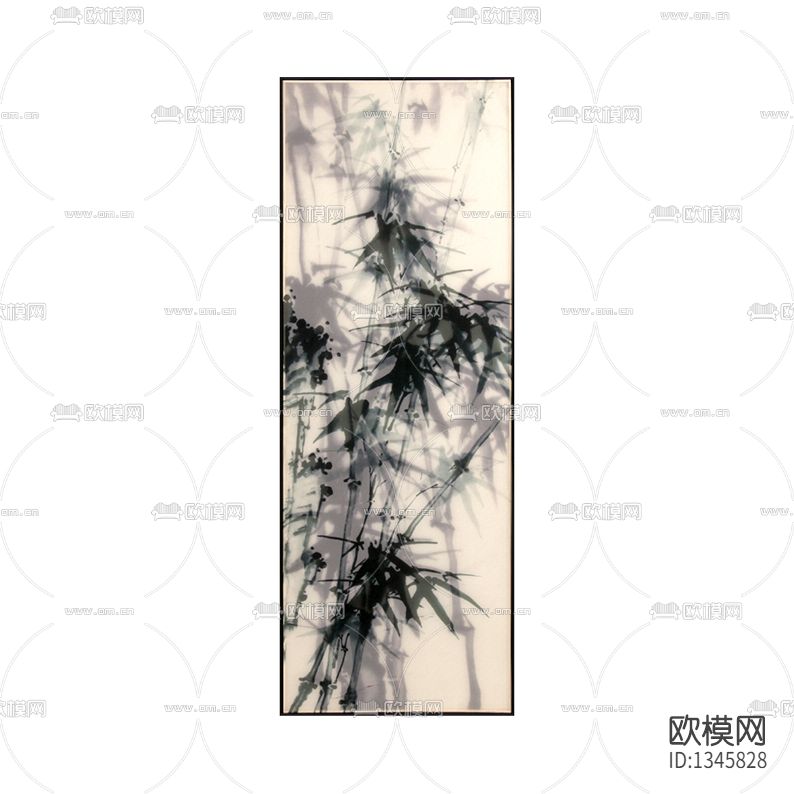 新中式竹子水墨装饰画下载
