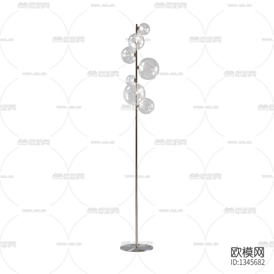 现代极简金属玻璃落地灯下载