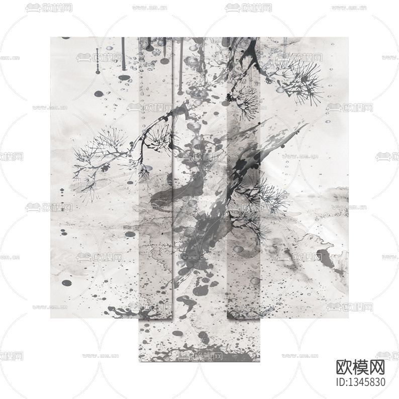 新中式水墨装饰画下载