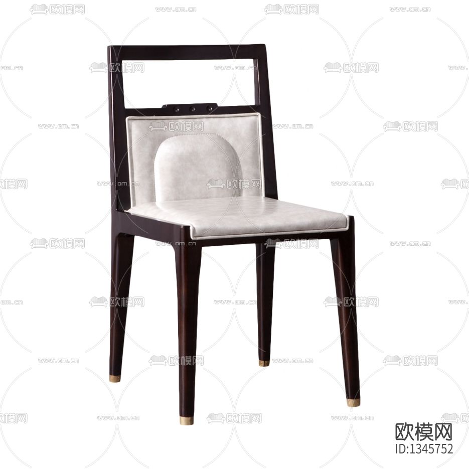 新中式简约实木布艺餐椅下载
