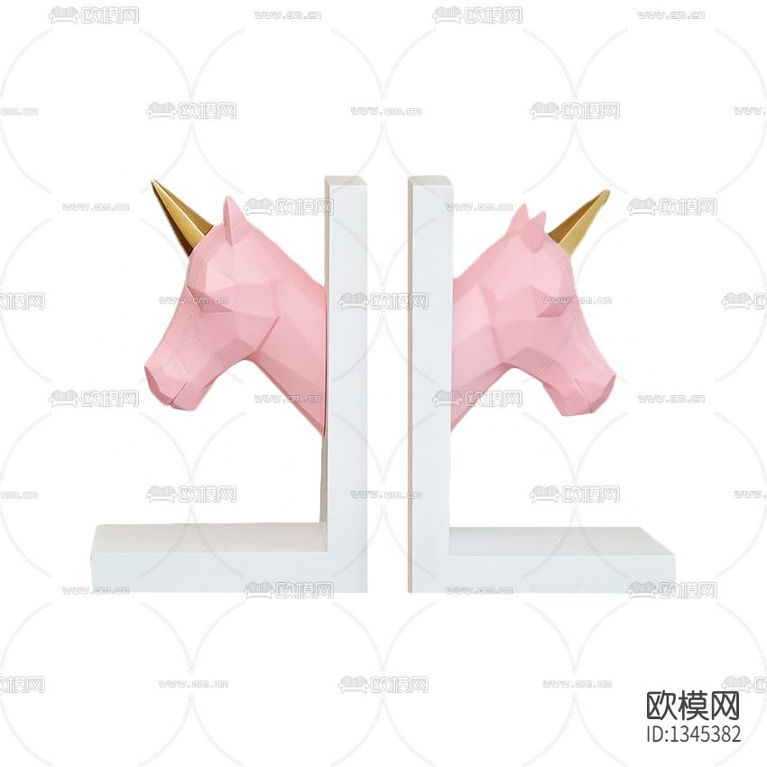 北欧创意粉色少女心独角兽书档下载