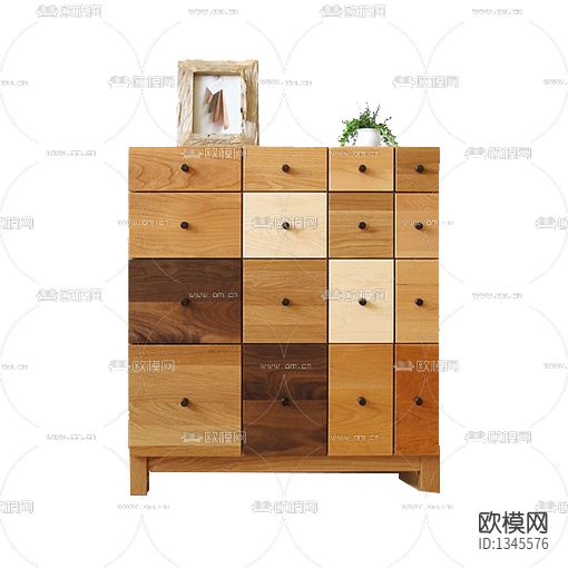 北欧简约实木储物柜下载