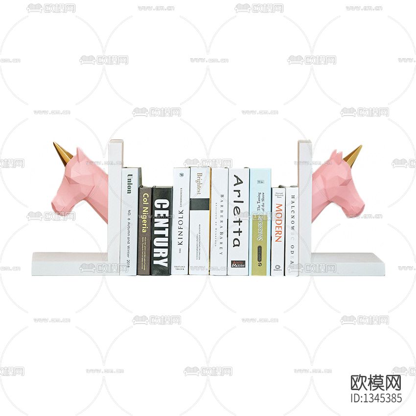 北欧创意粉色少女心独角兽书档下载