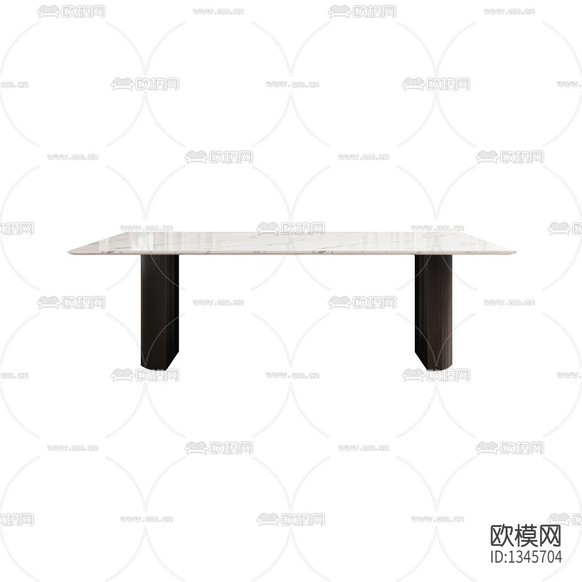 現(xiàn)代極簡大理石金屬餐桌下載(渲染圖1)