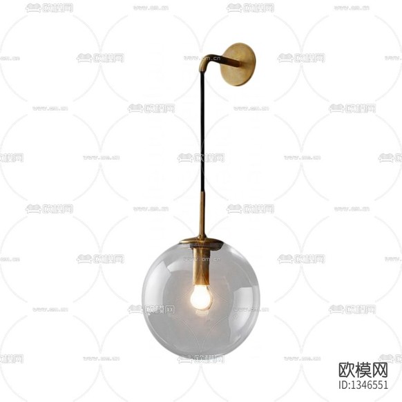 现代轻奢金属做旧壁灯下载