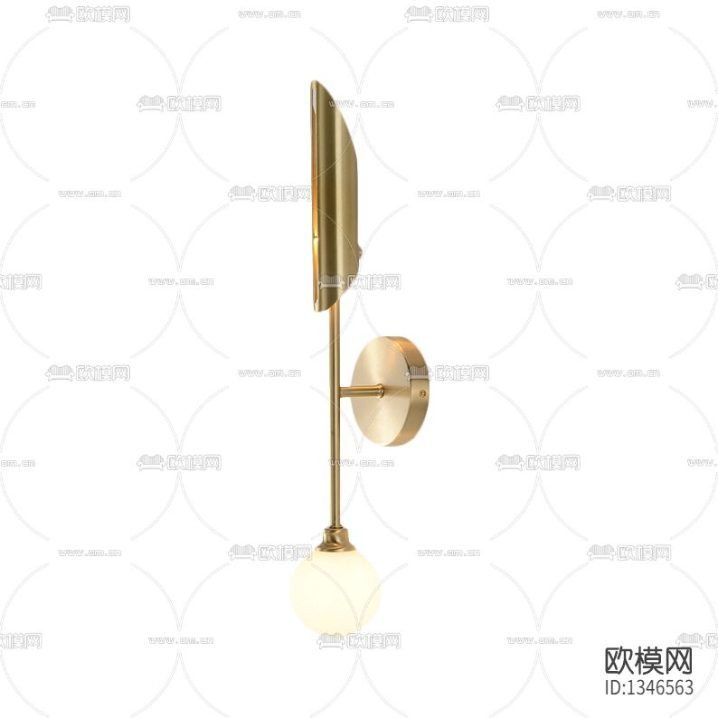 现代轻奢黄铜玻璃壁灯