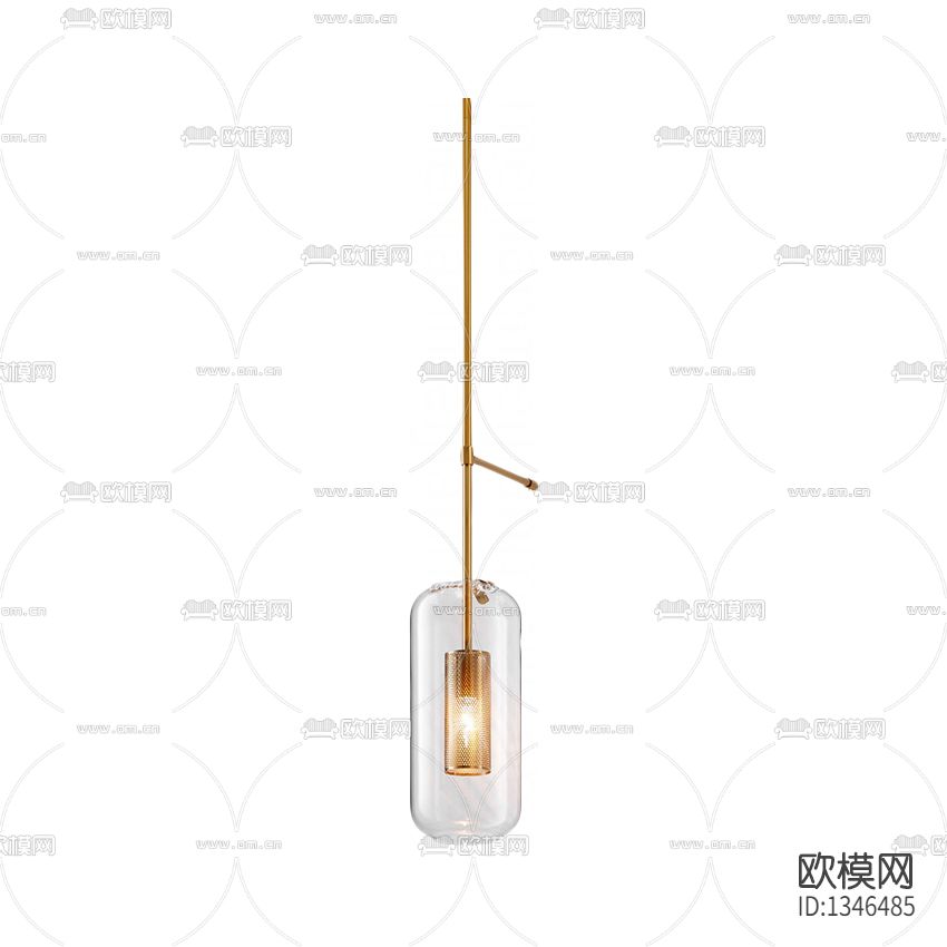 现代极简金属玻璃壁灯下载