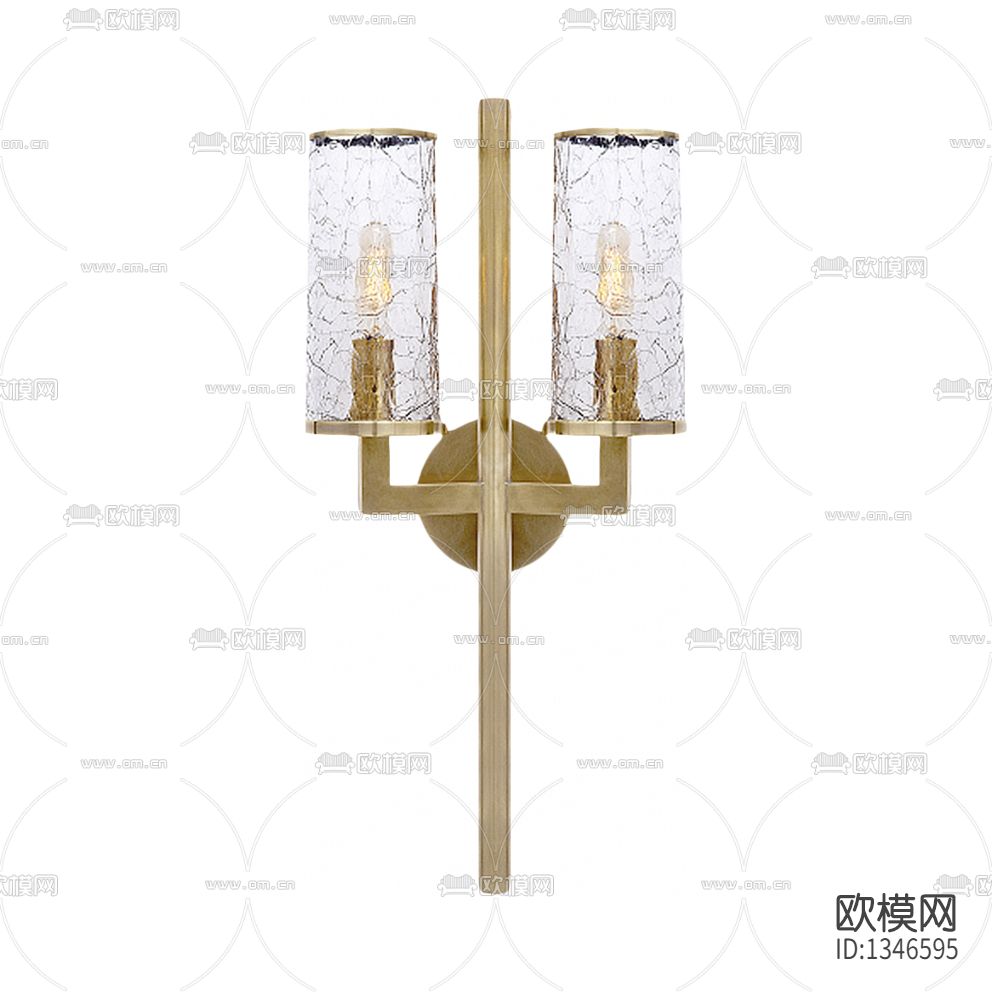 现代轻奢黄铜玻璃壁灯下载