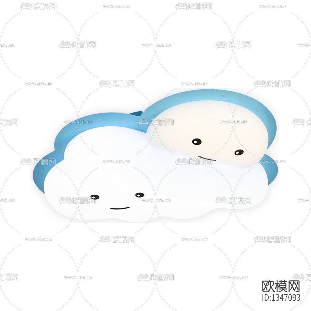 现代简约卡通云朵儿童吸顶灯下载