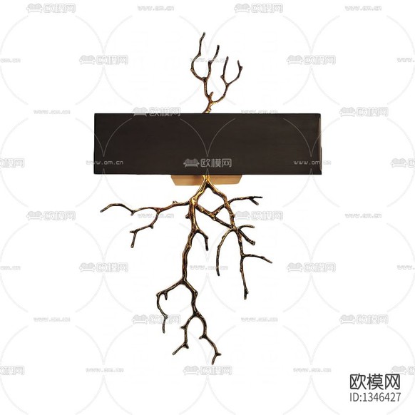 新中式创意金属树枝壁灯下载
