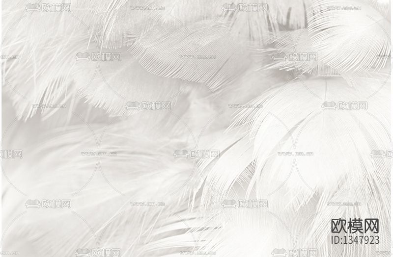 北欧简约羽毛印花背景墙