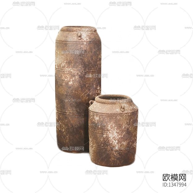 新中式土陶复古花器下载