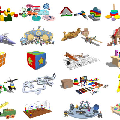  现代儿童玩具su模型 