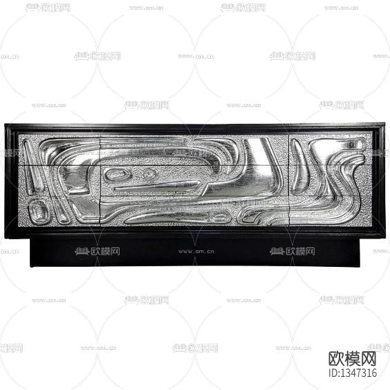 现代轻奢实木银漆实木边柜下载