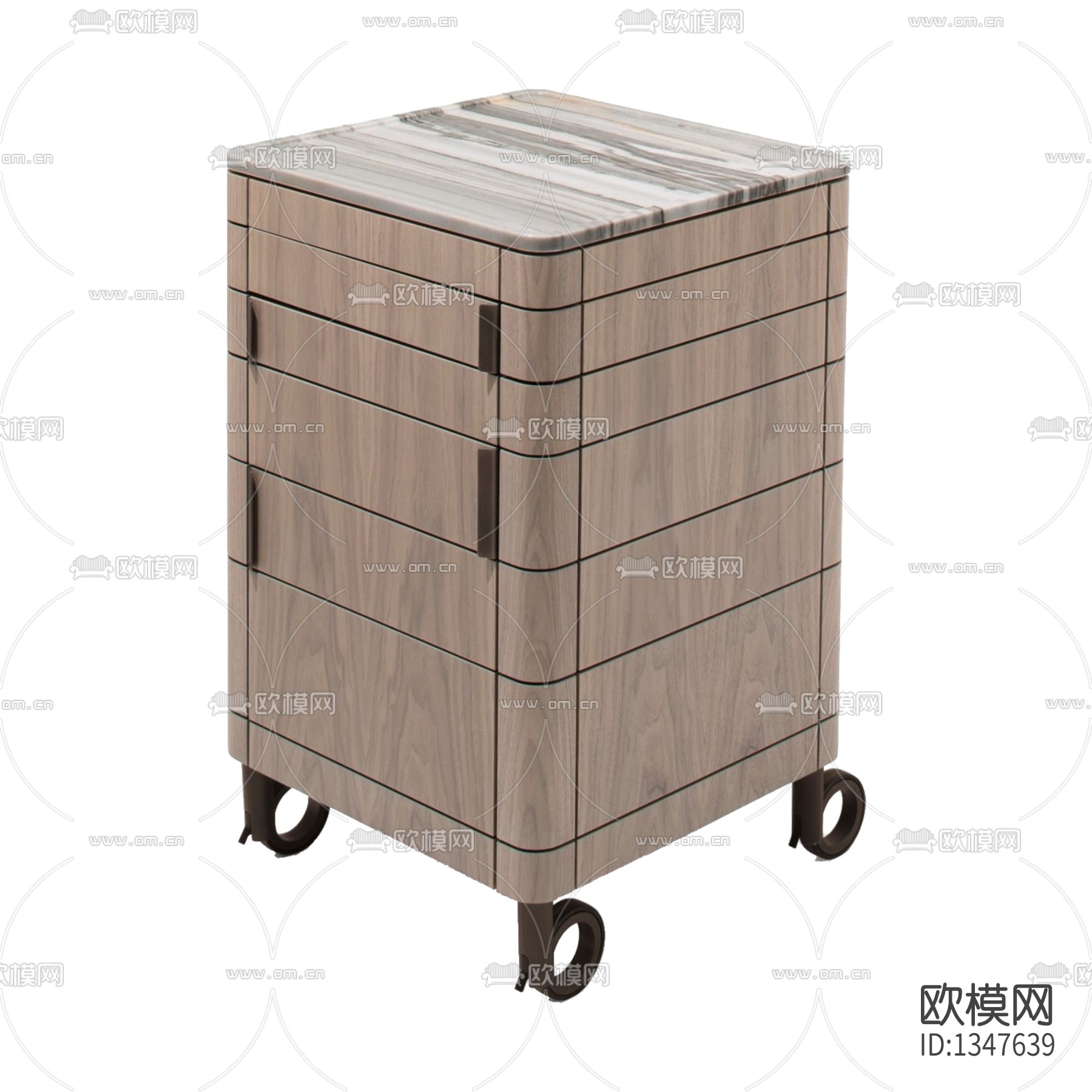现代简约大理石可移动文件柜