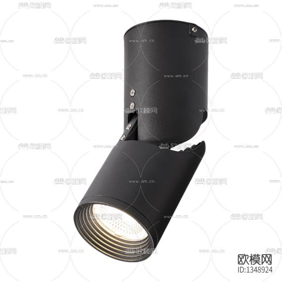 现代简约黑色塑料磨砂射灯下载