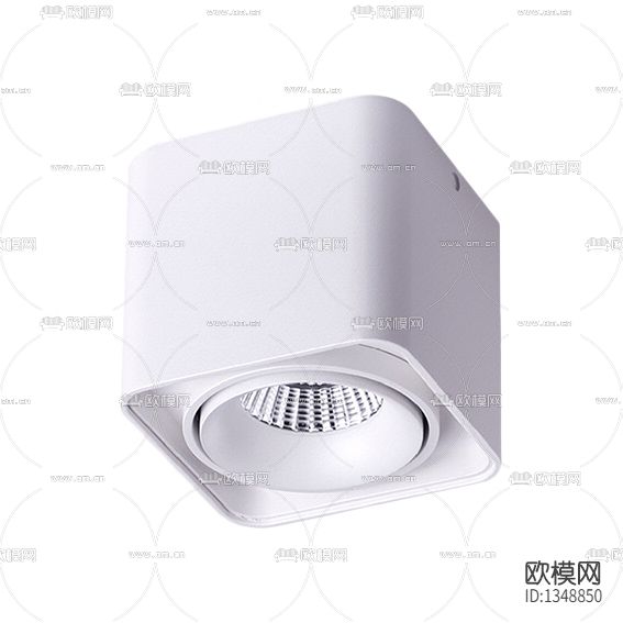 现代极简塑料外露射灯下载