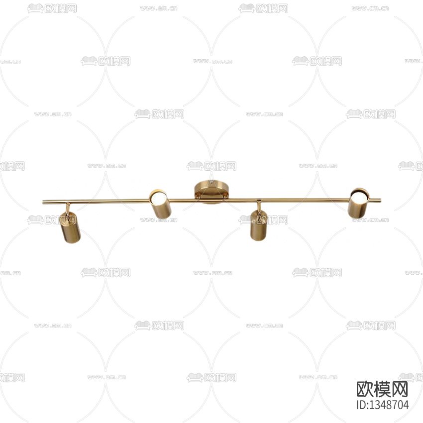 现代轻奢黄铜导轨射灯