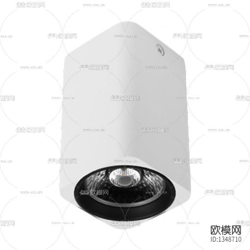 现代简约极简方形天花外露筒灯