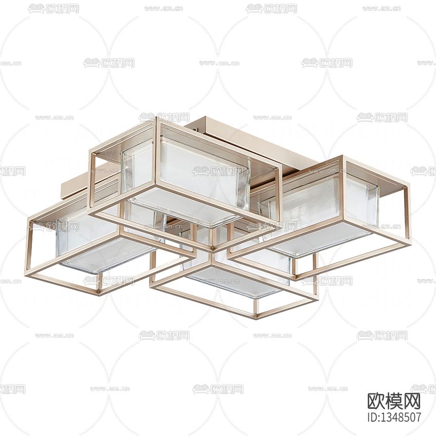 现代简约创意不锈钢吸顶灯下载