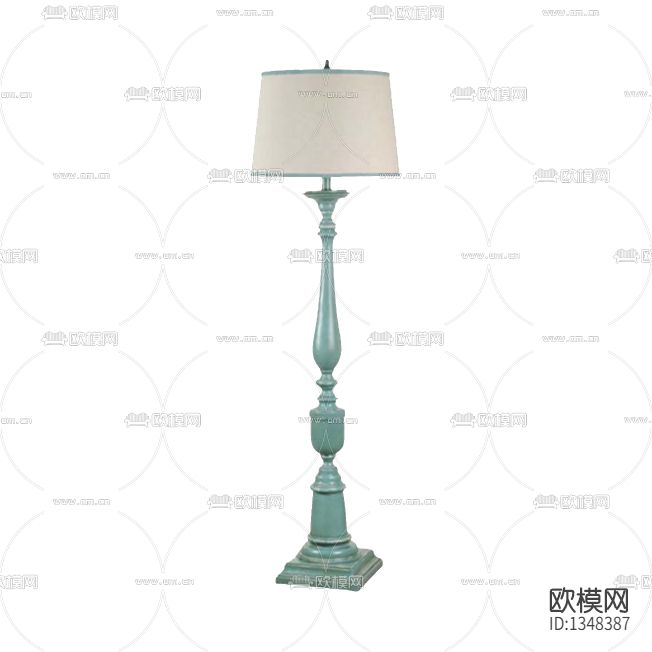 地中海实木雕花落地灯下载